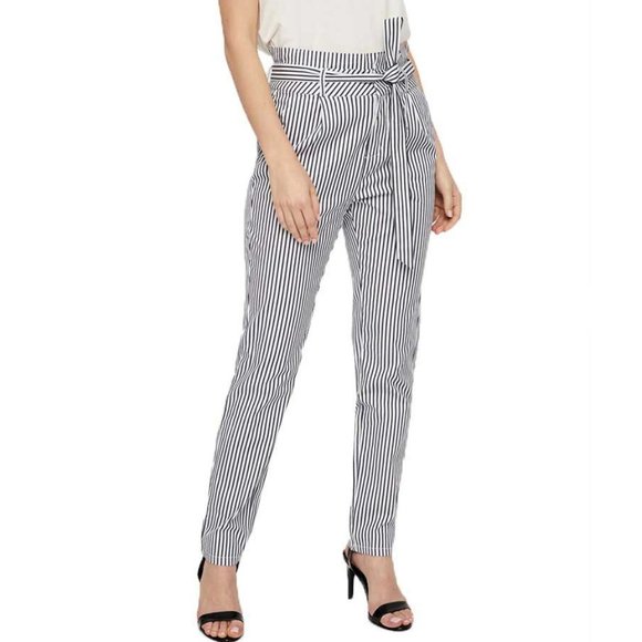 2/$20 [EUC] VERO MODA Striped Paperbag Pants - Picture 1 of 5